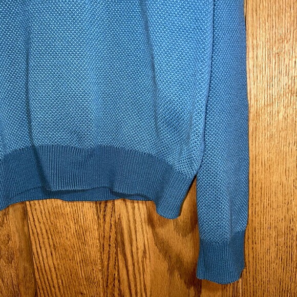 L.L. Bean |  Teal Crew Neck Cotton Blend Sweater | Large - Picture 4 of 6
